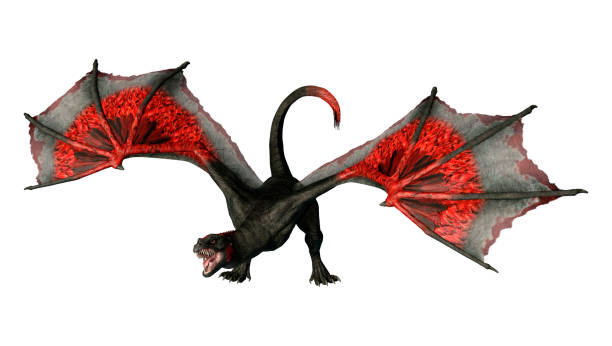 istock 3D illustration fantasy dragon on white 1173132458