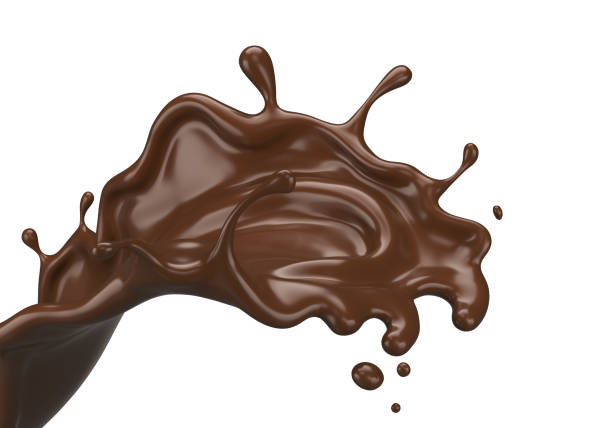 dark chocolate splash. - chocolate chocolate candy dark chocolate pouring imagens e fotografias de stock