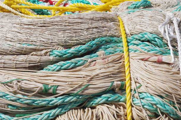 istock Ropes, fishing nets and ropes for boats 1173136313