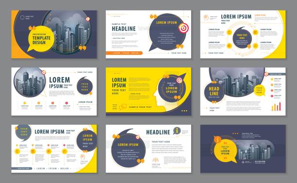 Abstract Presentation Templates, Infographic elements Template design set Abstract Presentation Templates, Infographic elements Template design set for Brochures, flyer, leaflet, magazine, invitation card, annual report, Questions and Answers, social networks, talk bubbles vector, company profile, simple design newsletter template stock illustrations
