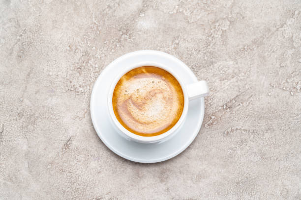 istock cup of espresso Coffee on conrete background 1173146630