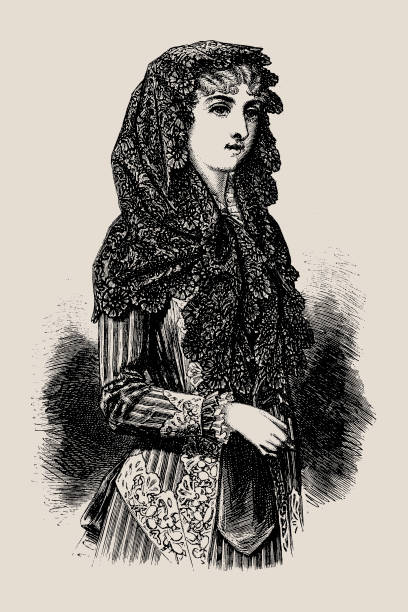 Illustration of a Victorian Fashion woman