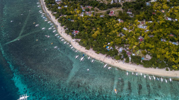 istock Birds' View by Drone-Indigo Sea and White Beach 1173150832