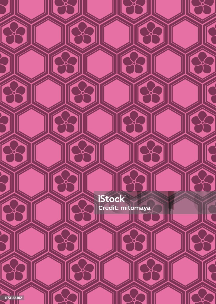 Turtle Shell Pattern Japanese Japanese Style Background Material Of Plum And Turtle Shell Pattern ...