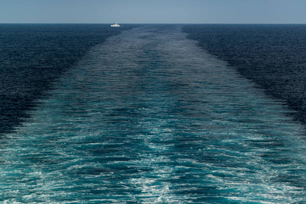istock trace of a big ship on the open sea 1173155657