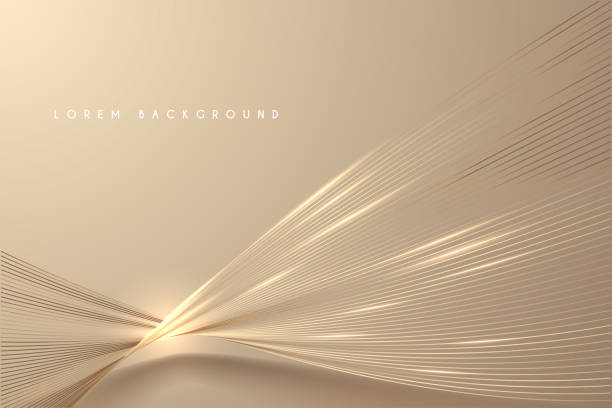 Abstract gold light threads background Abstract gold light threads background in vector elegance concept stock illustrations