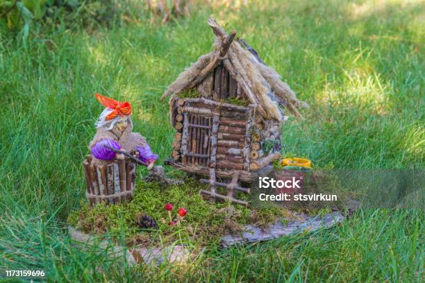 Baba Yaga And Her House Stock Photo - Download Image Now - Fairy, House, Bush
