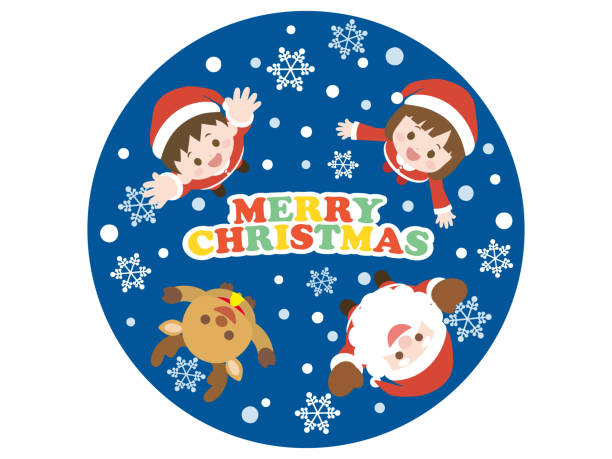 ilustrações de stock, clip art, desenhos animados e ícones de christmas illustration3 - balloon child winter snow