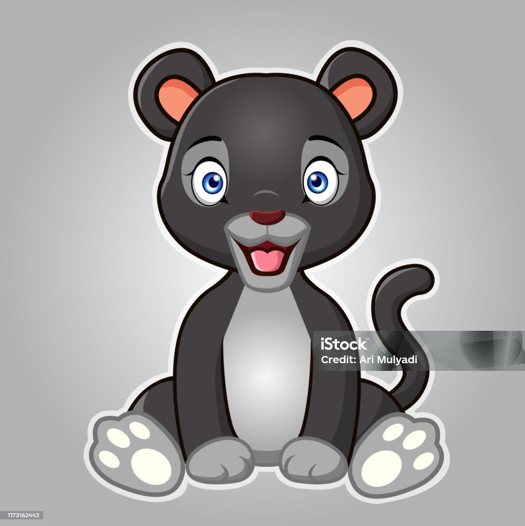 Ilustración de Una Pantera Negra Lindo Personaje De Dibujos Animados  Animales y más Vectores Libres de Derechos de Alegre - iStock