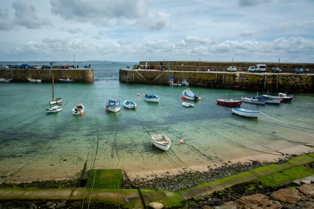 istock Mousehole Cornwall Port, summer vacation town 1173162947