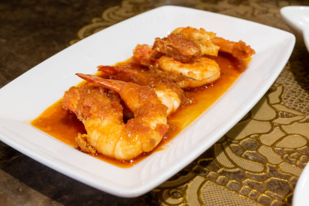 istock Burmese shrimp curry in white plate 1173163155