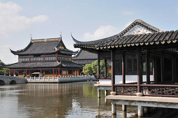 istock Chinese garden and temple 117316420