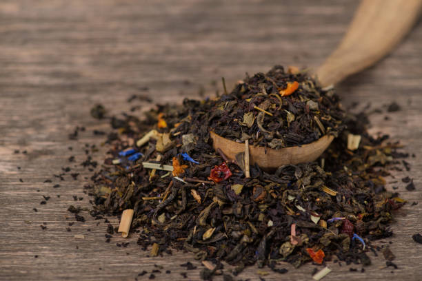 istock loose leaf tea in a wooden spoon 1173165160