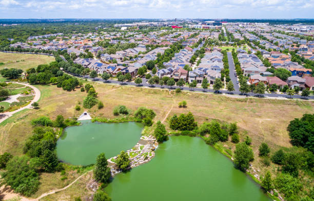 istock Mueller disctrict Solar Panel Community in Austin Texas providing clean renewable energy 1173165335