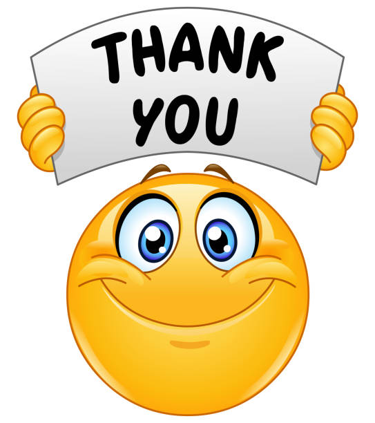 Emoticon With Thank You Sign Stock Illustration - Download Image Now -  Emoticon, Thank You - Phrase, Gratitude - iStock