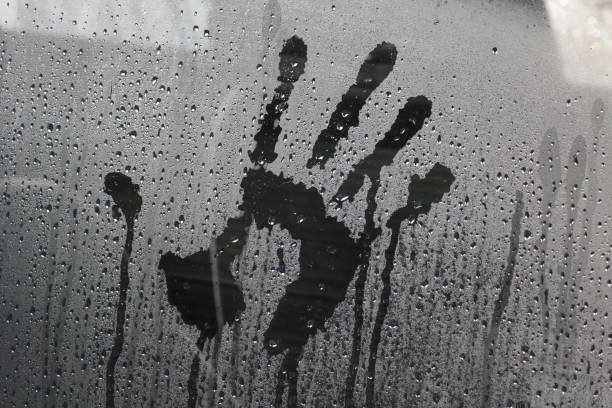 istock Hand on car glass 1173181694