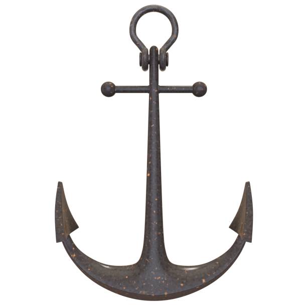 istock Large metal rusty sea anchor 1173184325
