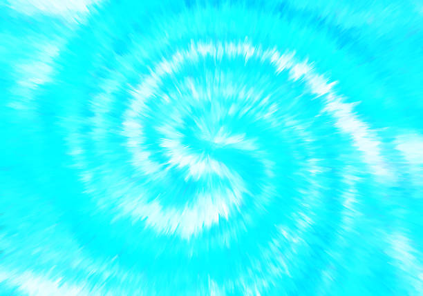 spiral swirl exploding abstract tie die tye dye effect blue white teal background - speed snow textured textured effect imagens e fotografias de stock
