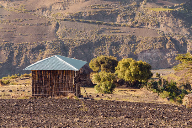 istock mountain landscape with houses, Ethiopia 1173187570
