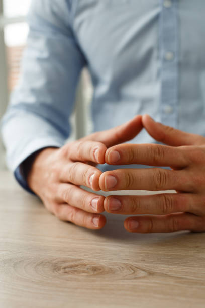 istock Businessman holding his hands in agreeing gesture 1173187741