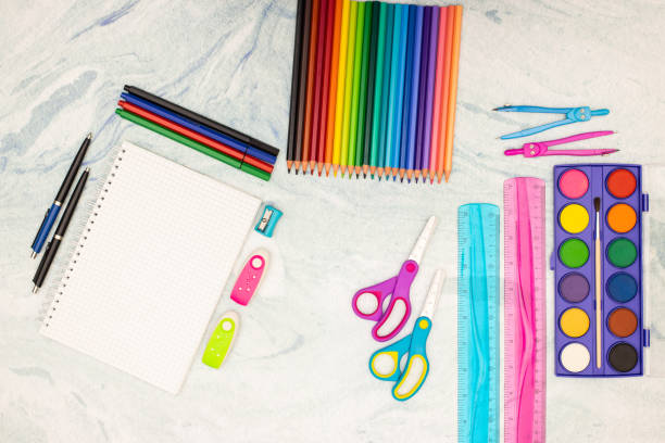 istock Back to school - School supplies on the desk 1173192114