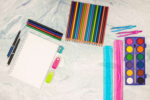 istock Back to school - School supplies on the desk 1173192284