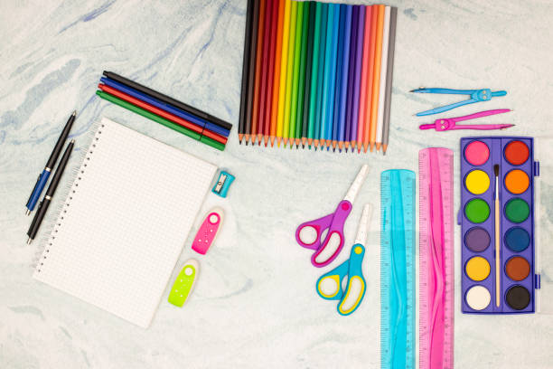istock Back to school - School supplies on the desk 1173192356