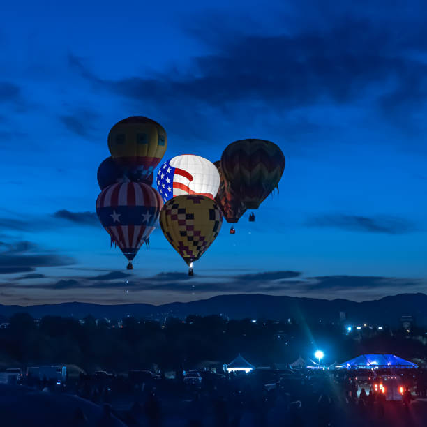 istock Hot Air balloons at sunrise. 1173201809