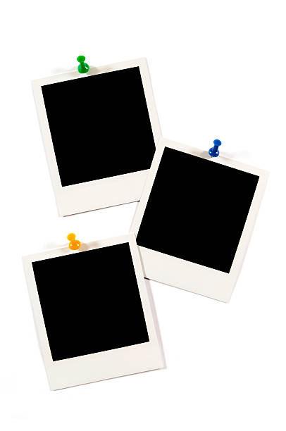 Blank instant photo prints Blank instant photo prints pinned to a white paper board in an untidy manner.  If you’d like to see my complete collection of blank Polaroids please  CLICK HERE.   Alternative version of this file shown below: three objects photos stock pictures, royalty-free photos & images