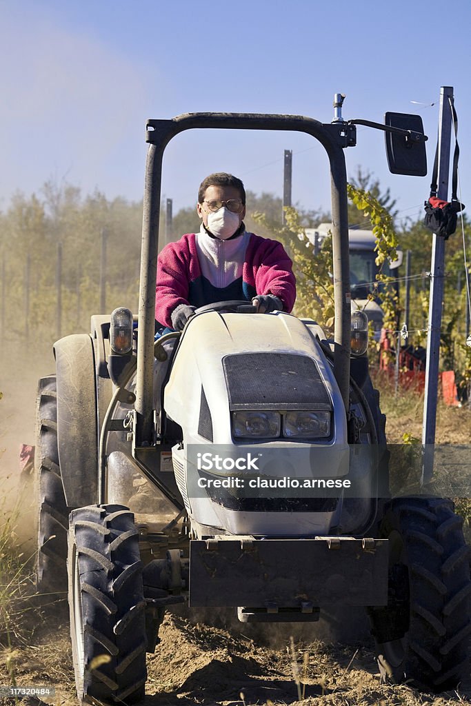 Agricoltore con trattore. Immagine a colori - Foto stock royalty-free di 30-34 anni