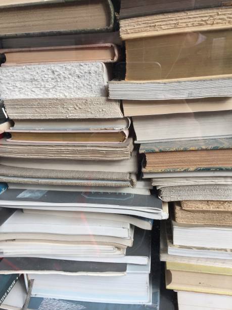 istock Stacks of old books at a second hand book store 1173211818