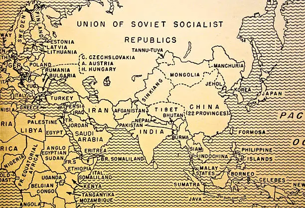 Photo of Textbook Map, Circa Late 1930s