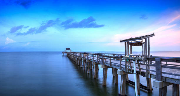 istock Sunrise over Naples Pier where people fish at dawn in Naples 1173214805