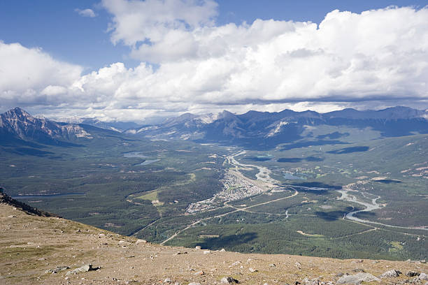 istock Overlooking Jasper Town from Mount Whistler 117322105