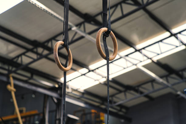 istock gym rings stock photo 1173221648