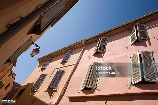 Colorful Home Exteriors In Southern France Stock Photo - Download Image Now - Concrete Wall, Apartment, Architecture