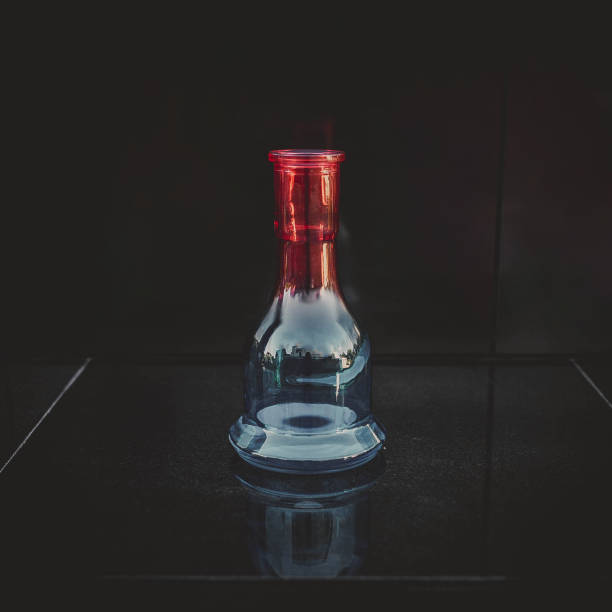 istock part of the hookah, modern design, on a black background. 1173222973
