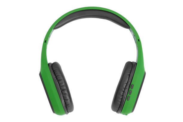istock Green wireless headphones 1173223220