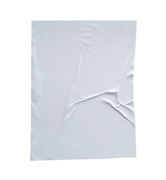 istock Blank white crumpled and creased paper poster texture isolated on white background 1173223231