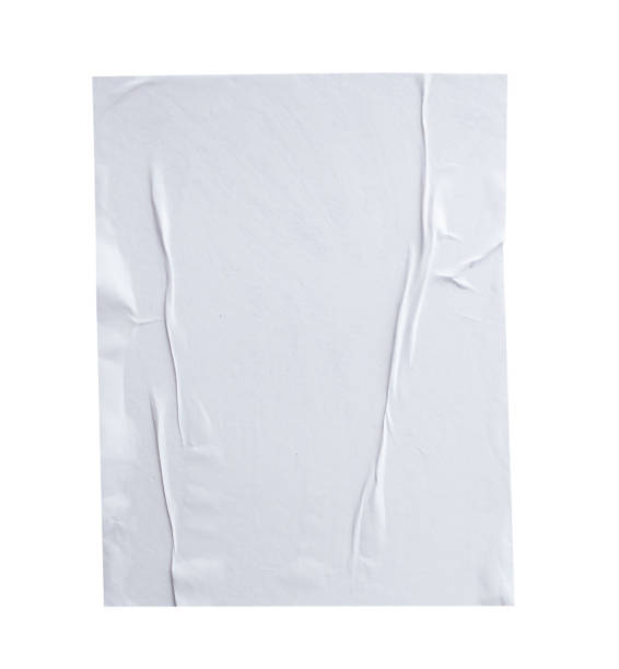 istock Blank white crumpled and creased paper poster texture isolated on white background 1173223232