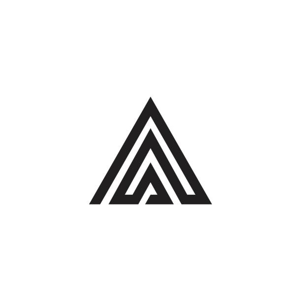 Creative Modern Letter A Triangle Vector Icon Template Stock Illustration -  Download Image Now - iStock