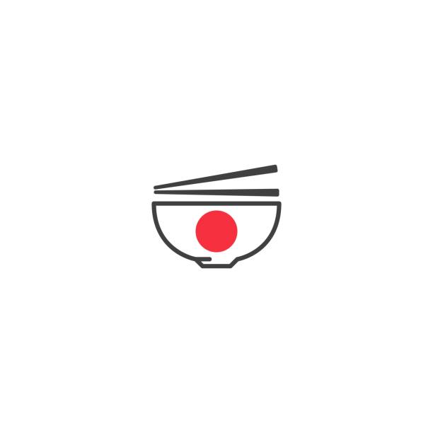 ilustrações de stock, clip art, desenhos animados e ícones de japanese food. vector icon template - susi