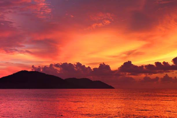 istock Dramatic seascape at sunset in Penang, Malaysia 1173235389