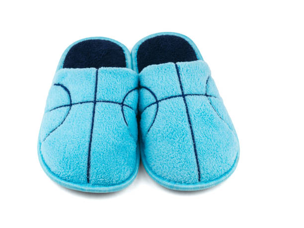 istock Front view of blue Slippers isolated on white background. 1173240872