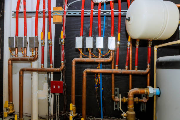 istock Main boiler piping, independent heating system of house heating system 1173242340