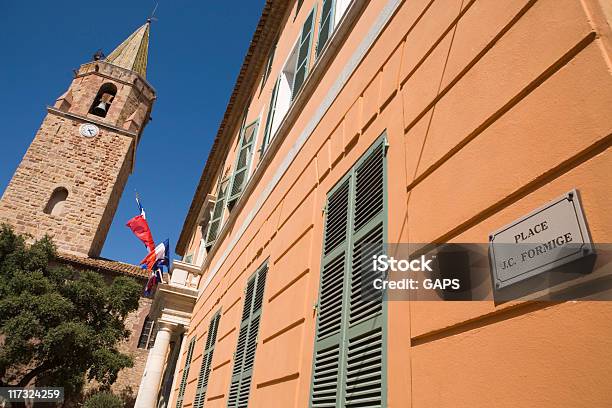 Town Hall Of Fréjus With The Cathedrals Clock Tower Stock Photo - Download Image Now