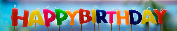 Colorful Happy Birthday Candle