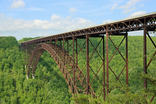 istock Arch bridge rising from the forest - New River Gorge Bridge 1173251022