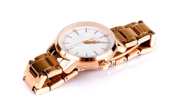 白い背景に隔離された高級時計。 - bracelet jewelry personal accessory wristband ストックフォトと画像