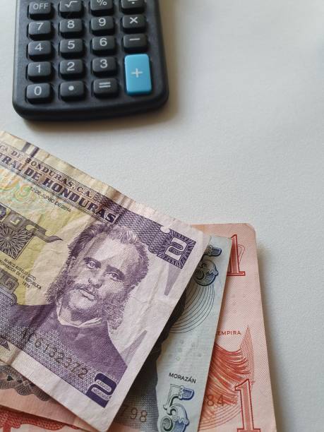 istock Honduran banknotes of different denominations and calculator 1173255442